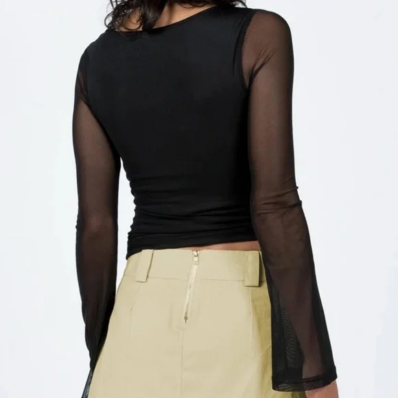 Princess Polly Chapman Long Sleeve Top in black - Picture 3 of 9